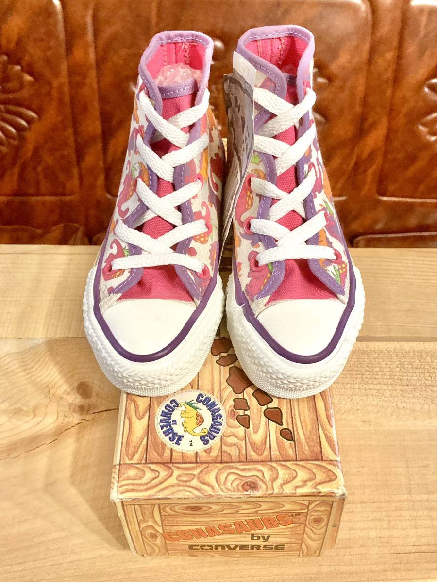 ★☆希少レア!converse コナソー Hi ピンク 10 18cm コンバース 恐竜 ハイカット キッズ ダイナソー デッドストック ビンテージ 2310☆★_画像4