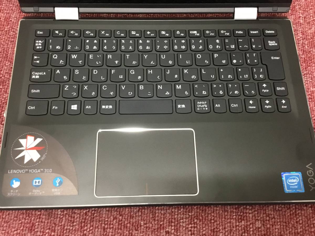 BIOS保証・現状★Lenovo YOGA 310②★タッチパネル★Celeron N3350 CPU+SSD128GB+M4GB★WEBカメラ+WiFi&ブルートゥース★現状渡し_画像6