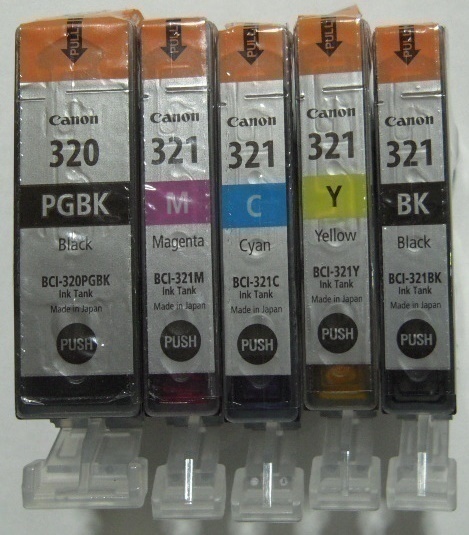 キャノン純正インク　320/321　未使用5色セット　PGBK/M/C/Y/BK_画像1