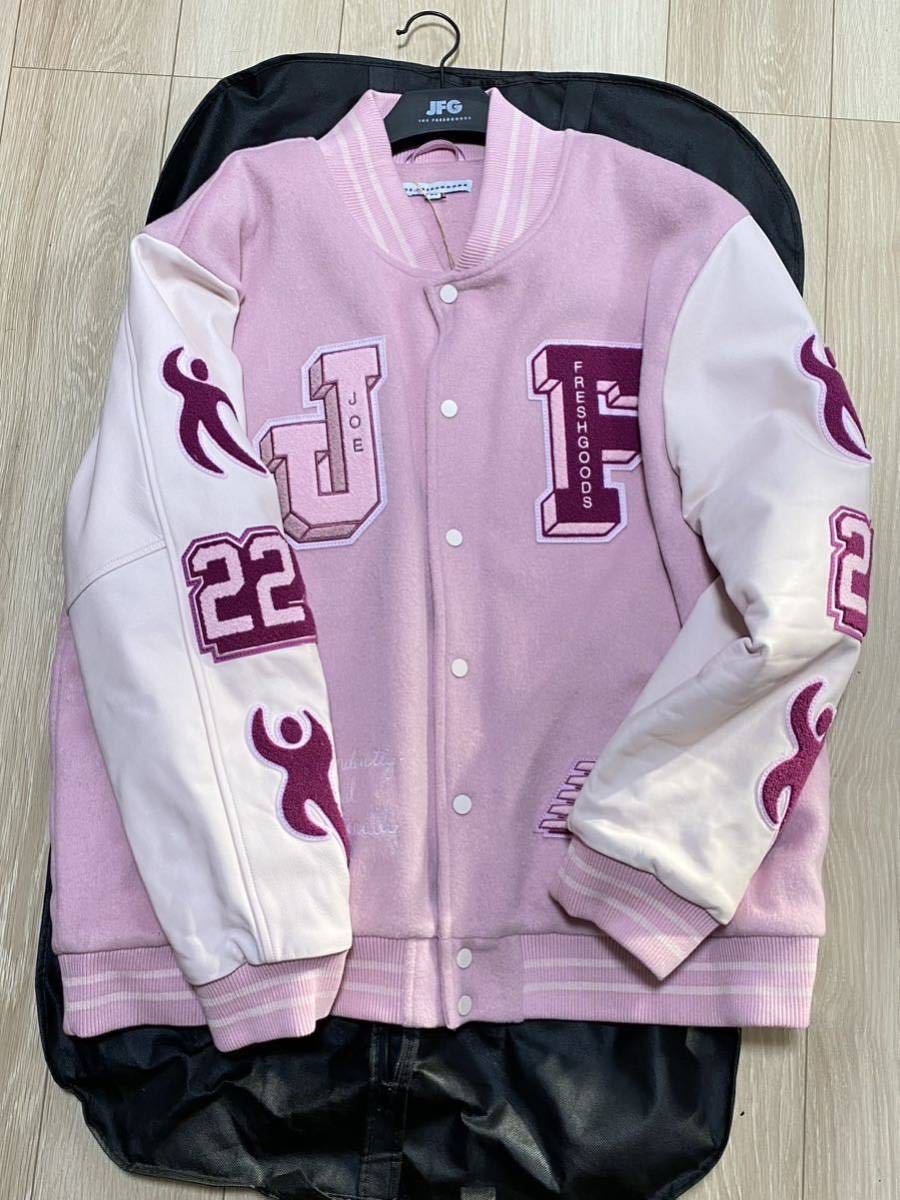 【ギフ_包装】 Varsity Balance New × Freshgoods Joe Jacket XL 日本限定 バーシティ ニューバランス ジョーフレッシュグッズ Xlarge Pink Japan XLサイズ以上