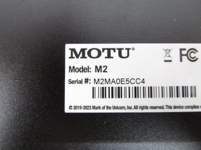 [即日発送]★美品★ MOTU　モツ　M2　2in 2outオーディオインターフェース　USB-Cケーブルあり　音響機器　通電OK!　351_画像4