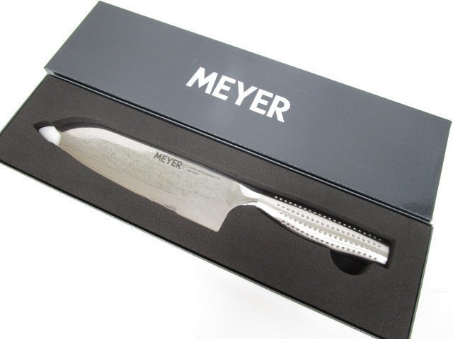 [即日発送] ★未使用★MEYER マイヤー ダマスカス 三徳包丁 KT-DSK 全長：約30cm ステンレス 67層構造 キッチン用品 ナイフ ④ 351_画像1