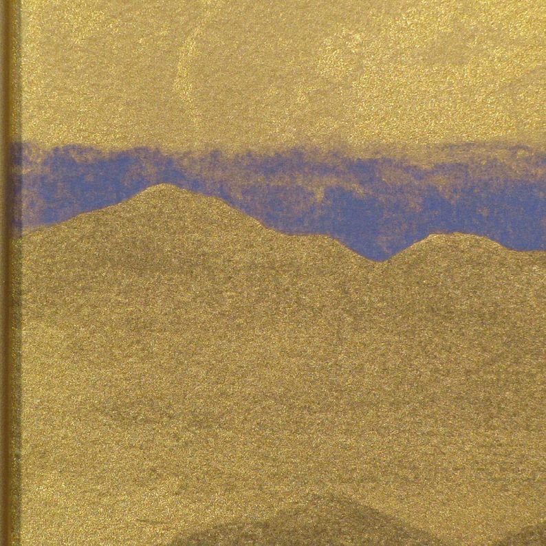 平松礼二　「路・爽風富士」　額装１０号　ＨＣ版　平松石版画の代表的な図柄です_画像2
