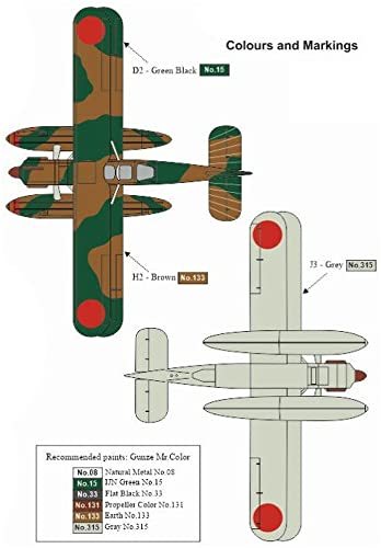 アビモデル 1/72 日本海軍 九四式一号水上偵察機 迷彩 プラモデル AVI72024 成型色_画像3