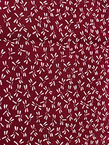 Miyamoto-Towel 日本製 手ぬぐい 小紋 和柄 泉紅梅 33×90cm とんぼ (臙脂) 33471_画像2