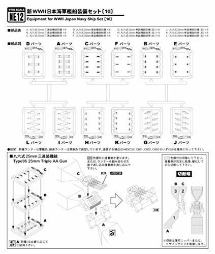 ピットロード 1/700 スカイウェーブシリーズ 新 第二次世界大戦 日本海軍 艦船装備セット 10 プラモデル用パーツ_画像4