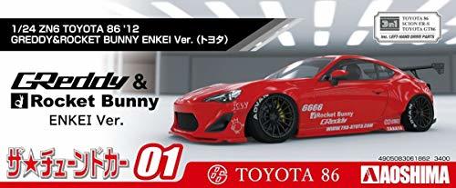 青島文化教材社 1/24 ザ・チューンドカーシリーズ No.1 トヨタ ZN6 TOYOTA86 '12 GREDDY＆ROCKET BUNNY ENKEI Ver._画像5