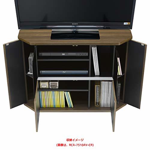 朝日木材加工 テレビ台 RACINE ハイタイプ 42型 幅100cm 高さ73.8cm ブラウン キャスター付き コーナー対応_画像2