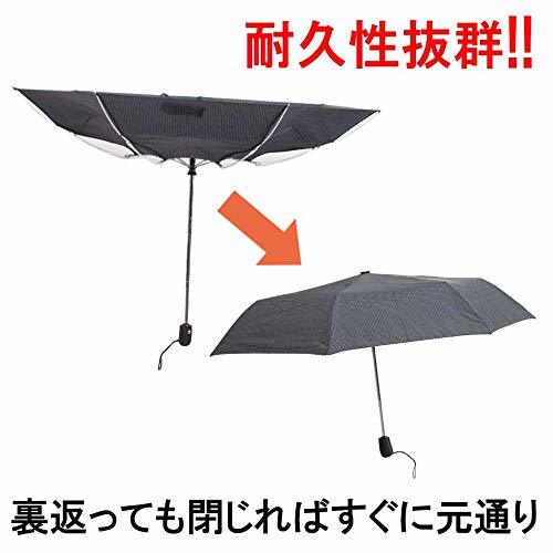 小宮商店 自動開閉 折りたたみ傘 晴雨兼用 耐風 JPグラス骨 UV99%カット メンズ チェック柄_画像4