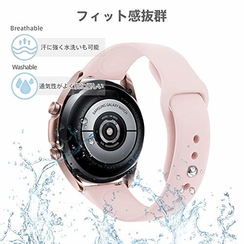 [MOVONE] for Galaxy Watch3 45mm 交換バンド シリコン製 交換ベルト スポーツ バンド 軽量 防水 通気性 耐久性 ギャラクシー ウォッチ_画像3