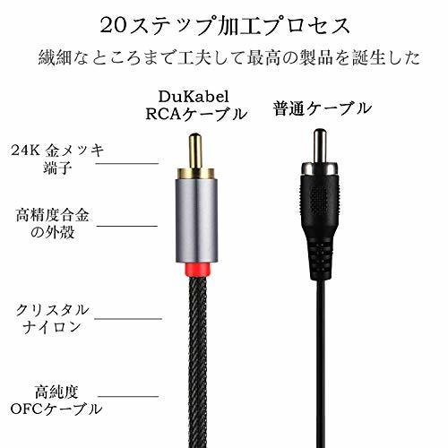 DuKabel 3.5mm(メス)-2RCA(オス)ステレオミニプラグ変換ケーブル rca 3.5mm 変換 RCA変換ケーブル 3.5mm to 2RCA オーディオケーブル_画像2