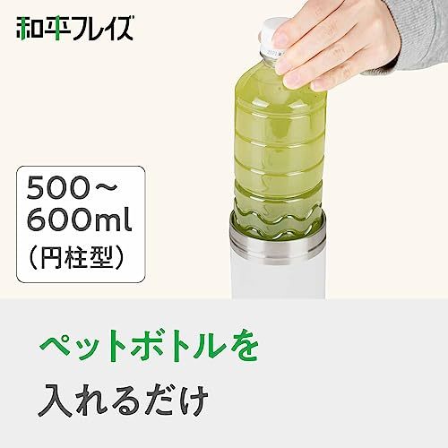 和平フレイズ 冷たさ長持ち ペットボトルクーラー ホワイト 真空断熱構造 500ml-600ml 保冷 炭酸・スポーツドリンクOK フォルテック_画像3