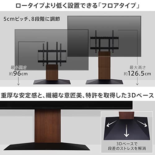 EQUALS イコールズ テレビ台 壁寄せテレビスタンド WALL V4 フロアタイプ 50～90V対応 ウォールナット_画像4