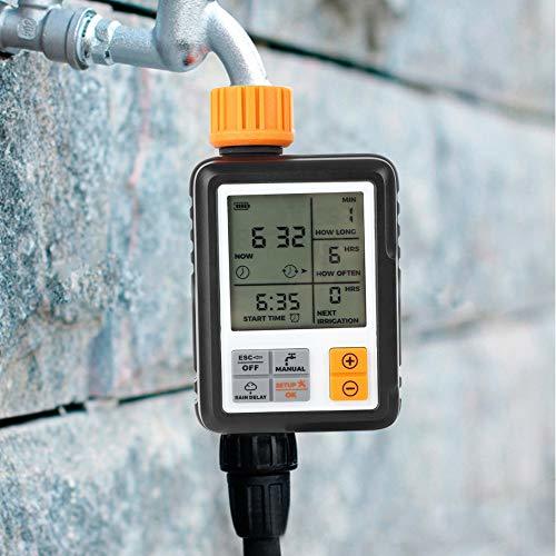 散水タイマー、ABS + PC自動水栓タイマー 自動散水灌漑システムコントローラー 灌漑タイマー ウォーターポンプタイマー_画像3