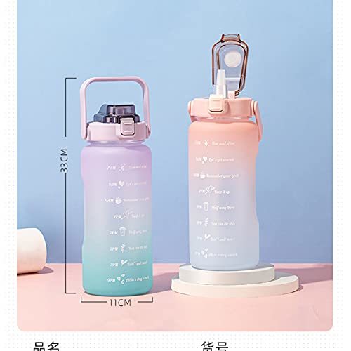 TSQIBU ボトル 水筒 大容量 2000ml ポータブルストロースポーツウォーターボトル BPAフリー プラスチックウォーターボトル 大人 子ども_画像6