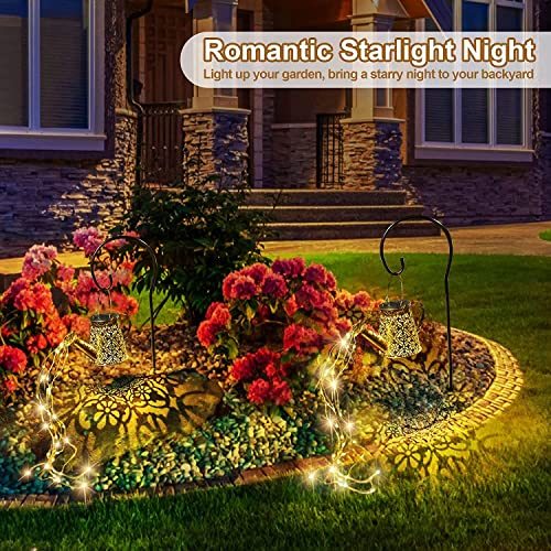 ArilAril ソーラーライト ガーデンライト 飾りライト 屋外 埋め込み式 じょうろ型 庭園灯 飾りライト 置物ライト LEDライトの画像4