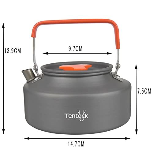 Tentock 超軽量 キャンプ ティーケトル 1L アウトドア ポータブル ウォーターケトル 硬質陽極酸化アルミニウム ティーポット_画像2