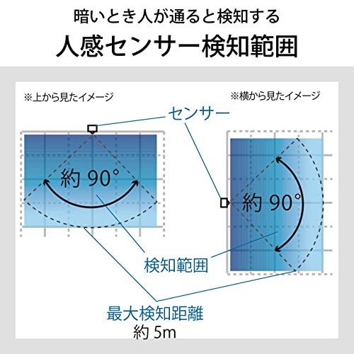 オーム電機 センサーライト 乾電池式 LED 屋内 フットライト 足元灯 ハンディライト 懐中電灯 人感明暗センサー 電球色 NIT-BLA6JB-WL_画像4