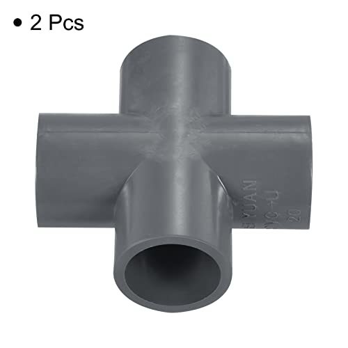 PATIKIL 20mm PVC管継手 2個 4ウェイ T型 水管クロスジョイント コネクタ アダプタ ガーデン灌漑用_画像3