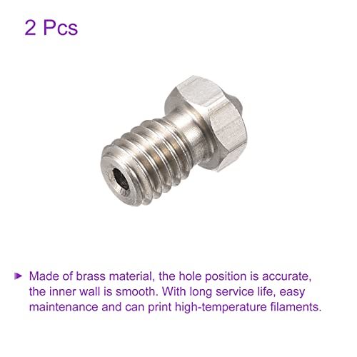 DMiotech 2個 0.6mm 3Dプリンタノズル ステンレス鋼ノズル V5 V6 押出機用 1.75mmフィラメント_画像4