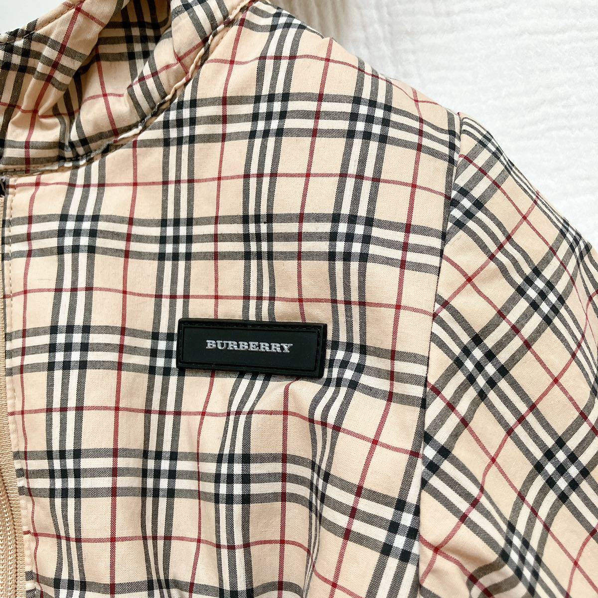 【クリーニング済み】 バーバリーロンドン BURBERRY LONDON 80サイズ ジャンプスーツ カバーオール ジャンパー アウター 防寒 ノバチェック_画像2