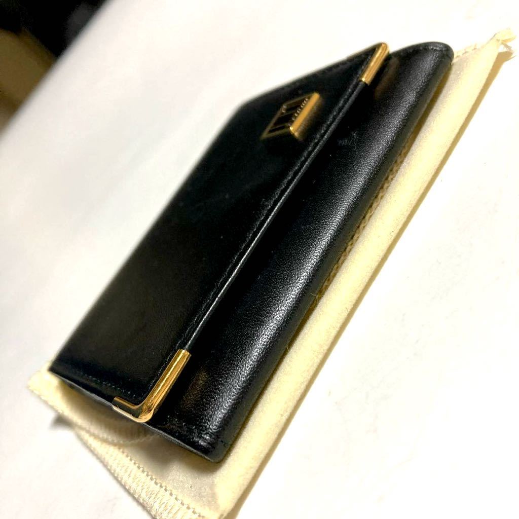 dunhill オックスフォード　ボックス型　コインケース　ダンヒル　小銭入れ　牛革　財布　財布　フォーマル　ブラック WD8310A スペイン製_画像3