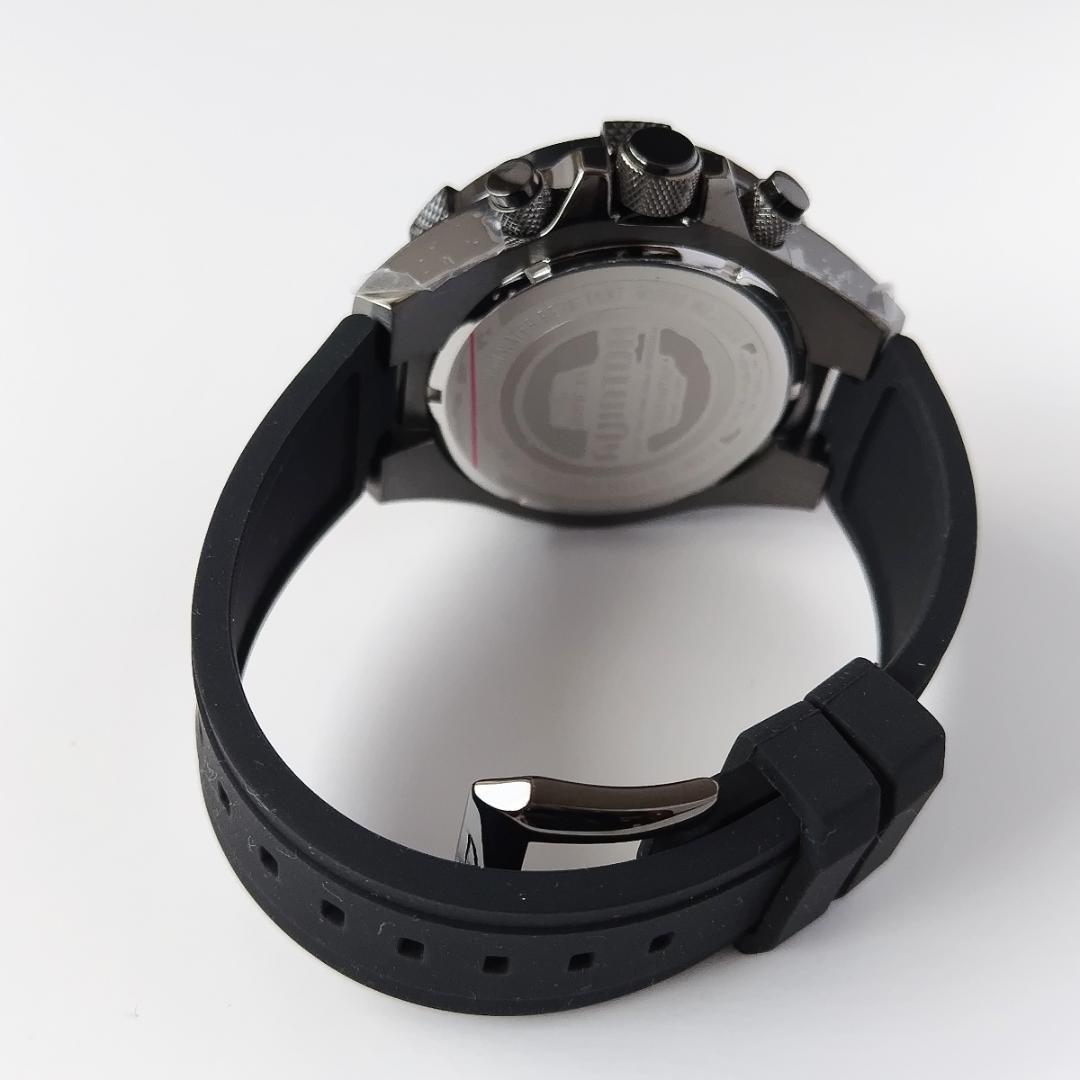 シリコンベルト新品メンズ腕時計インビクタ クロノグラフ ブラック黒クォーツ INVICTA メンズウォッチ ブラック 50mm 177g_画像6