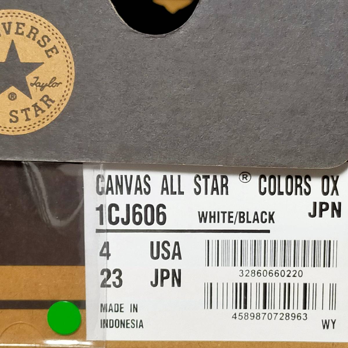 コンバース キャンバス オールスター カラーズ OX シューズ スニーカー CANVAS ALL STAR COLORS OX 定番 シンプル 23㎝ ホワイト 白 未使用_画像7