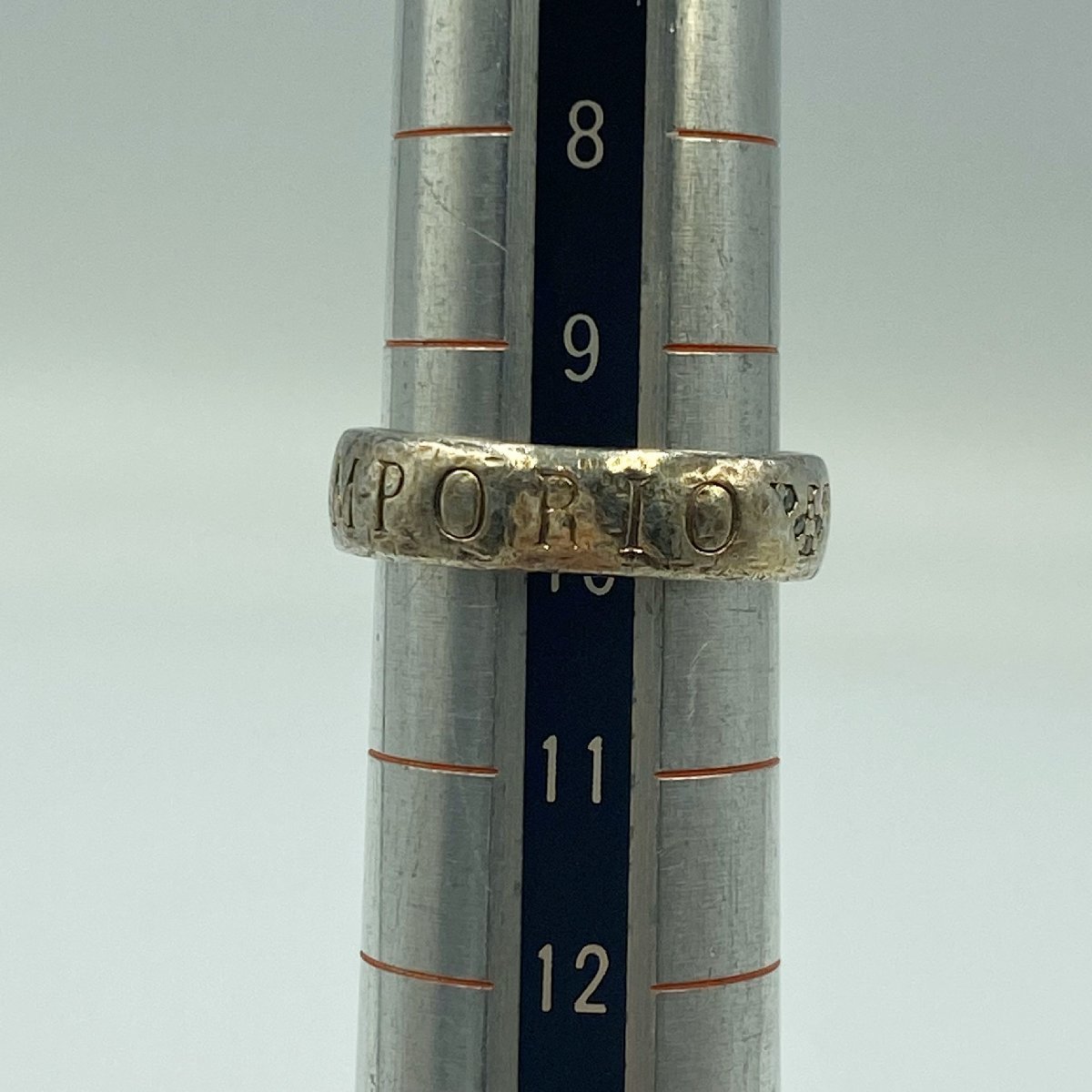 EMPORIO ARMANI серебряное кольцо < кольцо > Emporio Armani 925 серебряный примерно 10 номер бренд мужская мода 