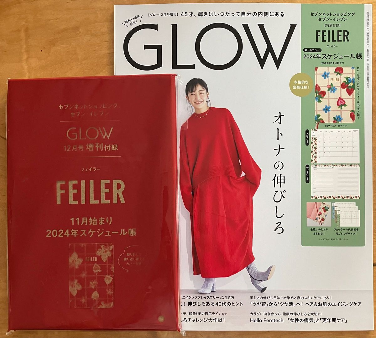 GLOW  グロー　12月号雑誌付録　フェイラー　FEILERスケジュール帳
