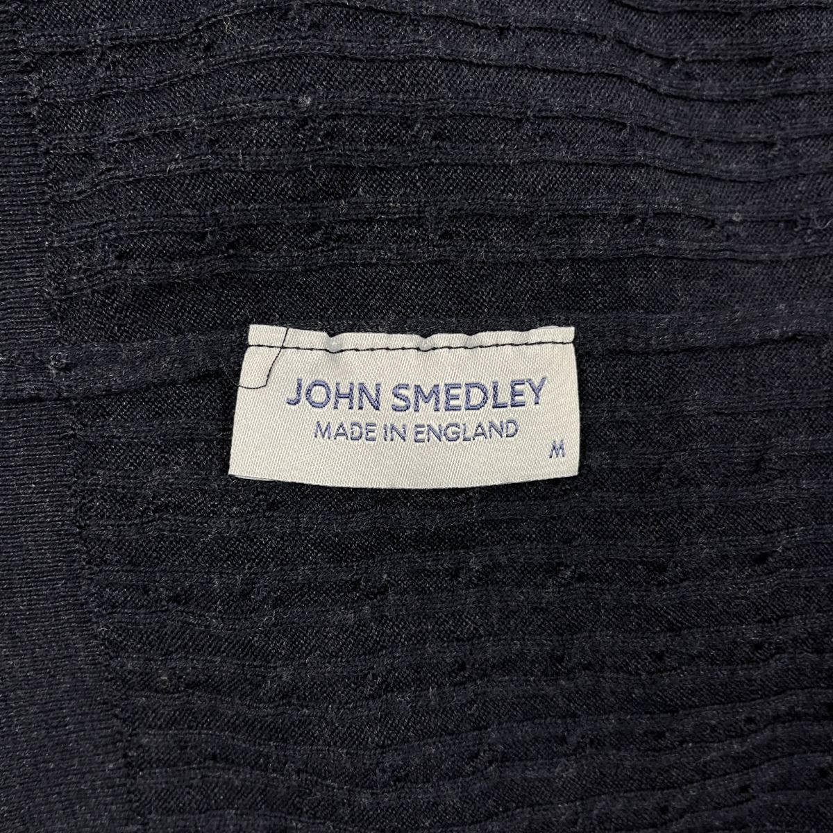 JOHN SMEDLEY ジョン スメドレー ウール100% ケーブル編みタートルネックニットソー 長袖トップス レディース 紺 ネイビー サイズM*IC1189_画像5