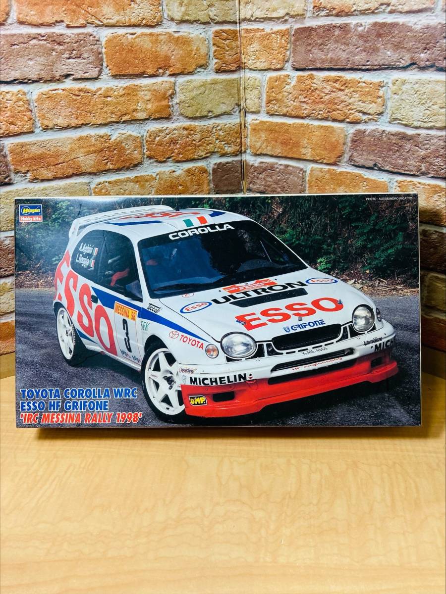 Hasegawa 1/24 スケール トヨタ カローラ WRC エッソ HF グリフォーネ 'IRC メッシナ ラリー 1998' 未組立 最低落札設定無し_画像1