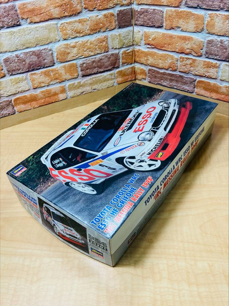 Hasegawa 1/24 スケール トヨタ カローラ WRC エッソ HF グリフォーネ 'IRC メッシナ ラリー 1998' 未組立 最低落札設定無し_画像4