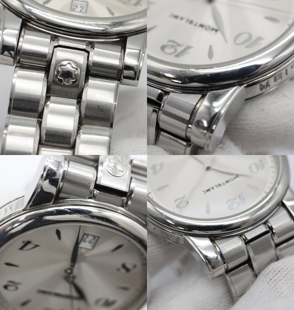 MONTBLANC モンブラン スター デイト 腕時計 7189 WATCH STAR STEEL 39MM クォーツ z23-3943 中古品 z_w_画像6