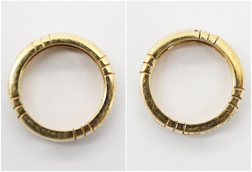 【1円】ブルガリ K18YG 750 6.9g ニューパレンテシ リング 9号 指輪 アクセサリー BVLGARI z23-3257 中古品 z_b_画像4