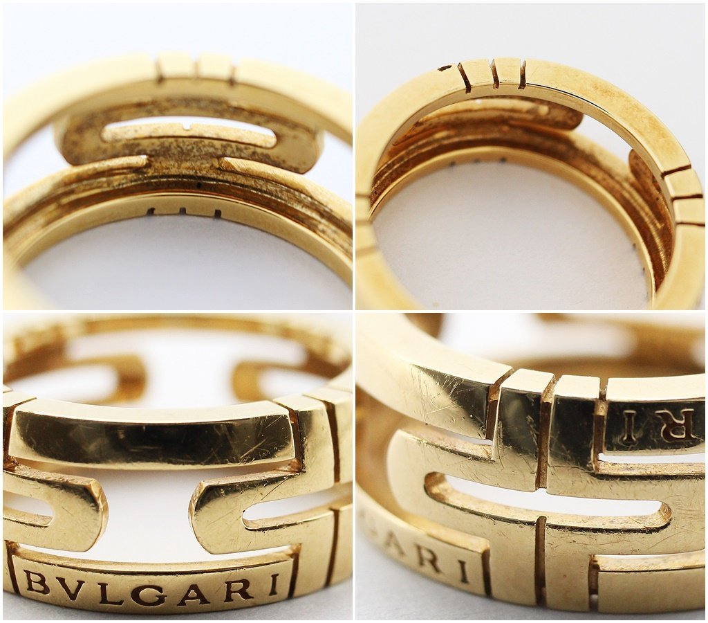 【1円】ブルガリ K18YG 750 6.9g ニューパレンテシ リング 9号 指輪 アクセサリー BVLGARI z23-3257 中古品 z_b_画像7