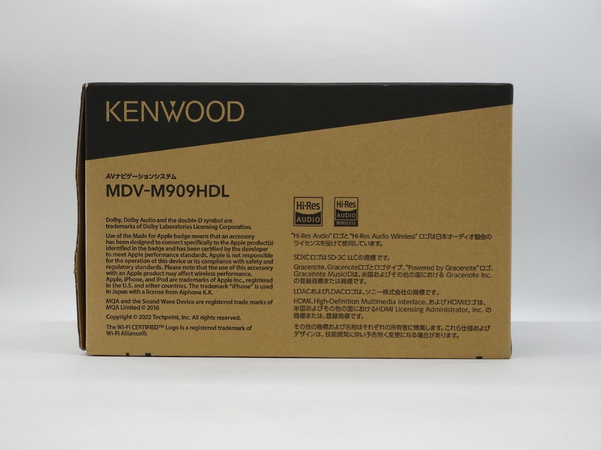 ★1スタ!!【未使用品】Kenwood(ケンウッド) 9V型 大画面モデル カーナビ 彩速 Bluetooth内蔵 DVD TYPE M MDV-M909HDL m5-33027 m_z_画像4
