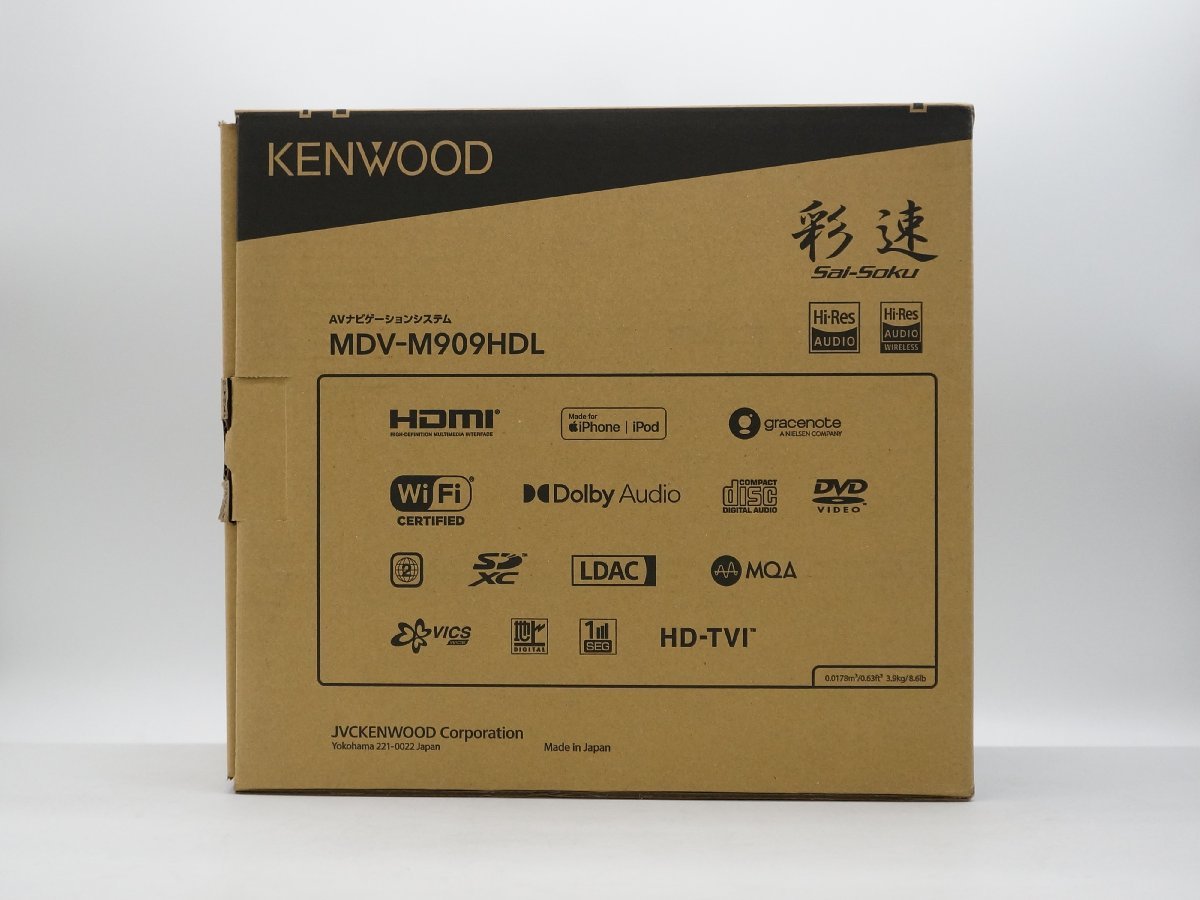 ★1スタ!!【未使用品】Kenwood(ケンウッド) 9V型 大画面モデル カーナビ 彩速 Bluetooth内蔵 DVD TYPE M MDV-M909HDL m5-33027 m_z_画像2