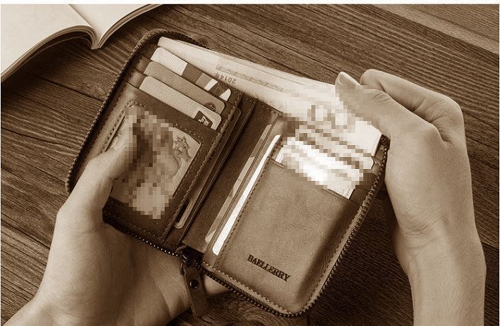 ミニ財布 短財布 財布 メンズ レディース パスケース付き ポケット多数 機能性◎ サコッシュに最適 7992289 ブラック 新品 1円 スタート_画像3