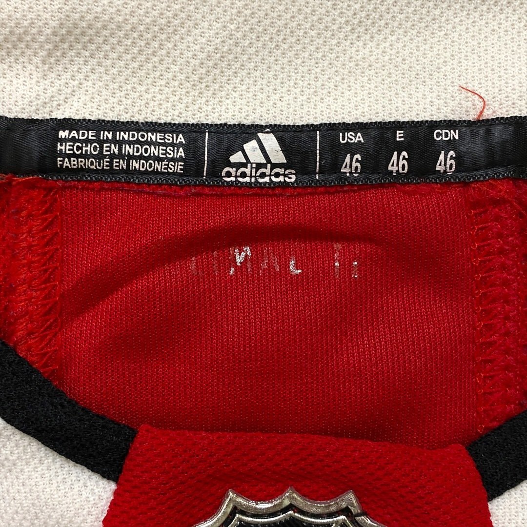 アディダス スウェット レッド adidas 古着 メンズ FREE メッシュ NHL パトリック・ケイン 刺繍 ロゴ_画像2