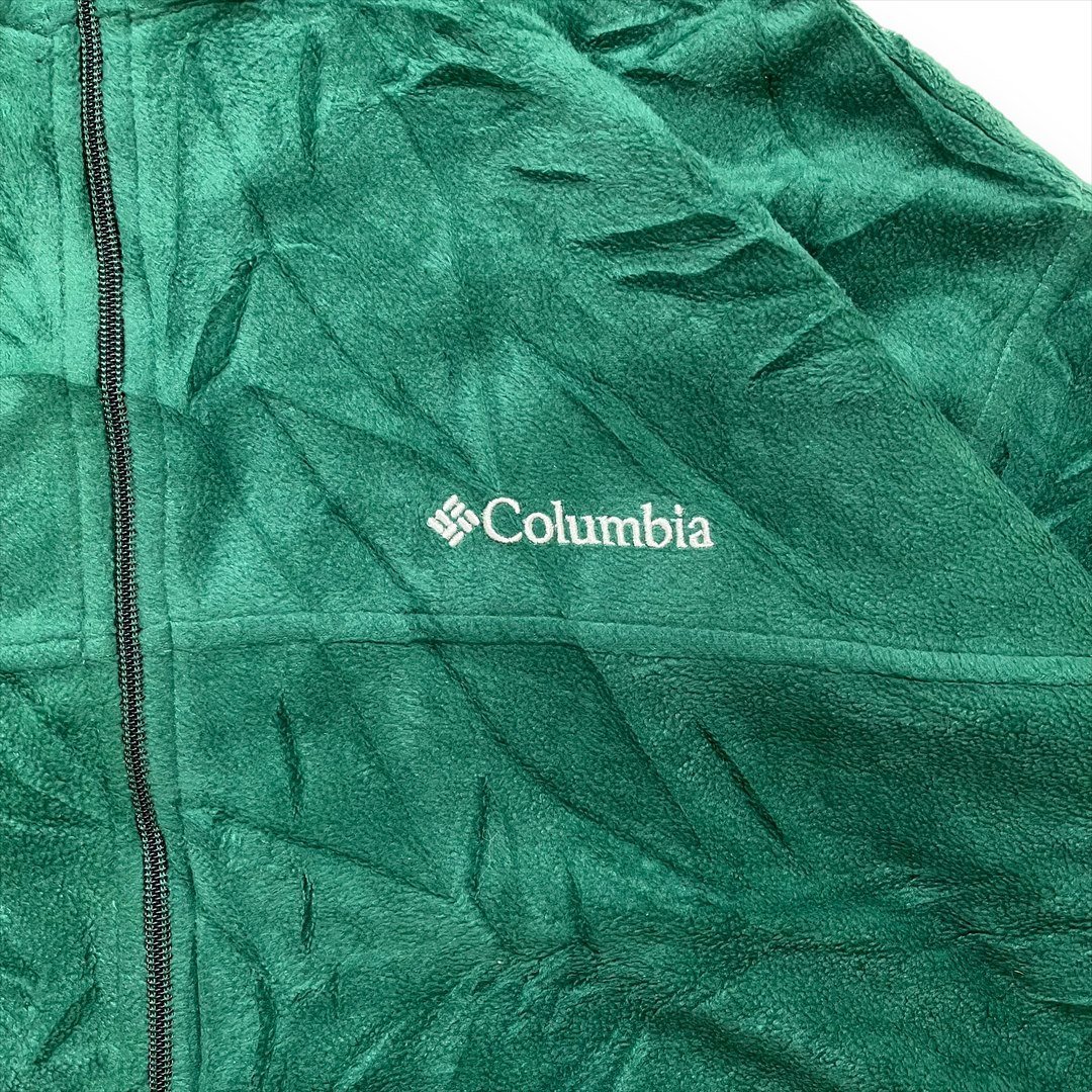 コロンビア ジャケット グリーン Columbia 古着 メンズ 4XL フリースジャケット アウトドア オーバーサイズ_画像3