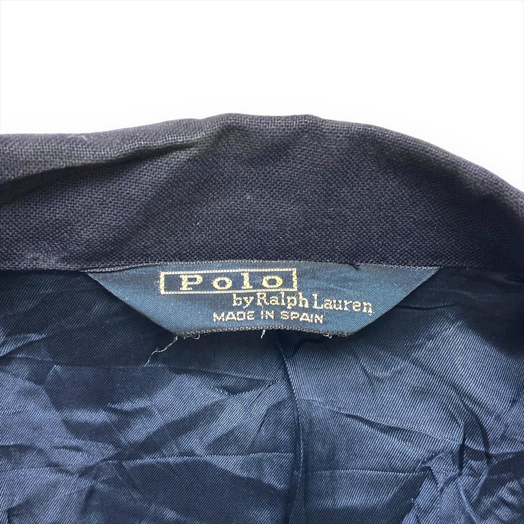 ポロ ラルフローレン ジャケット ネイビー POLO Ralph Lauren 古着 メンズ FREE フォーマル シンプル_画像2