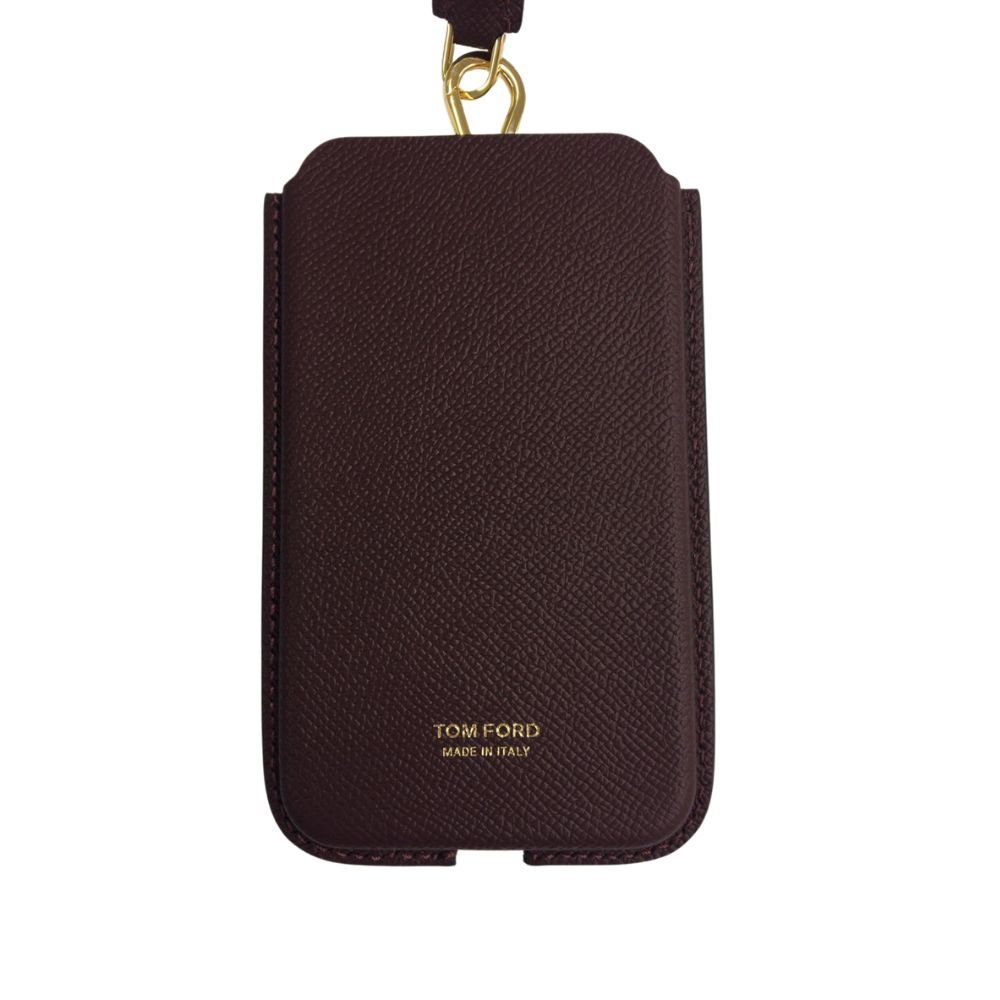 本物保証 新品 TOMFORD トムフォード スマホポシェット ブラウン スマホケース レザー スマホ iPhone14 iPhone15 iPhone15pro iPhone15Plus_画像3