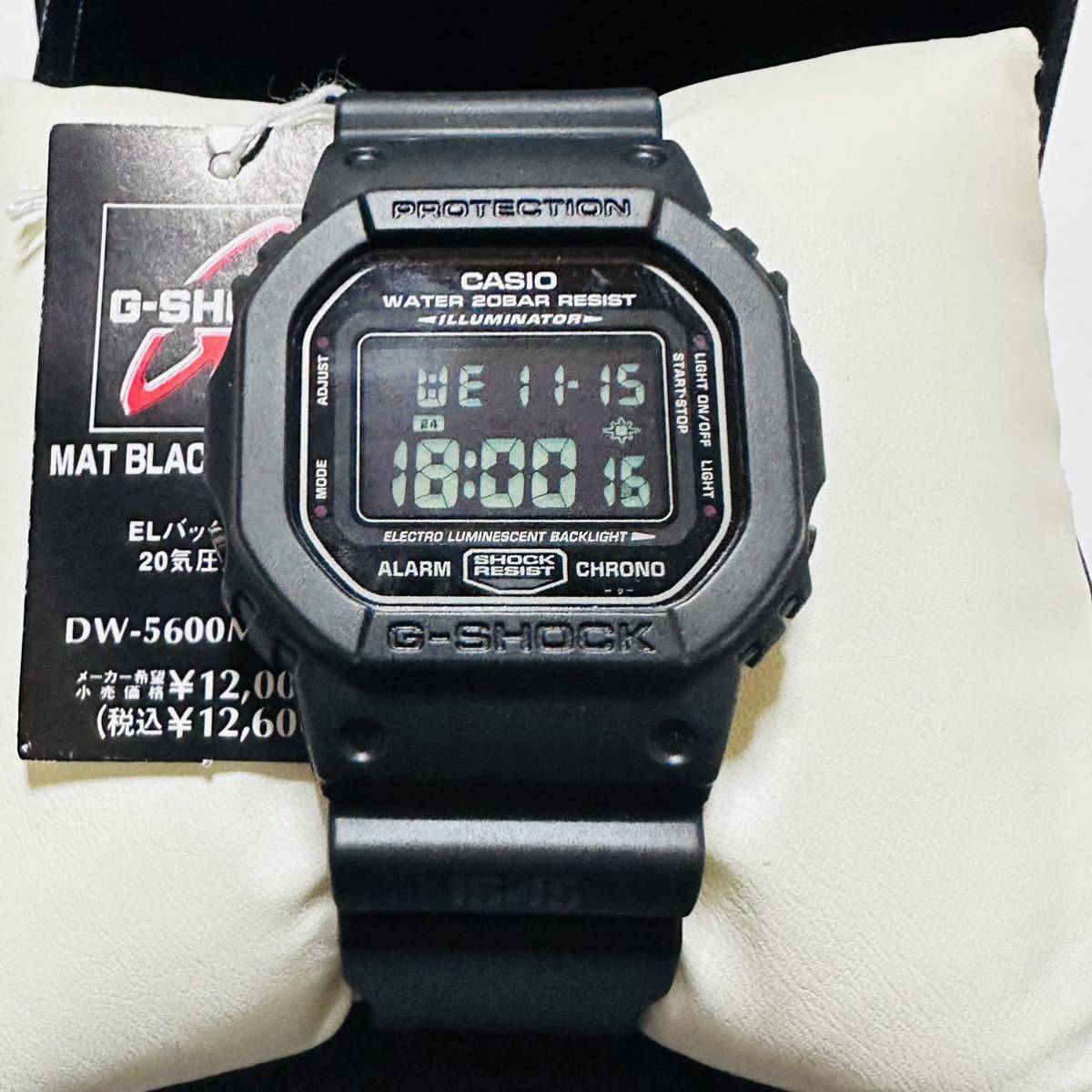 CASIO G-SHOCK DW-5600MS-1JF MAT BLACK RED EYE 未使用品 ヴィンテージ_画像3