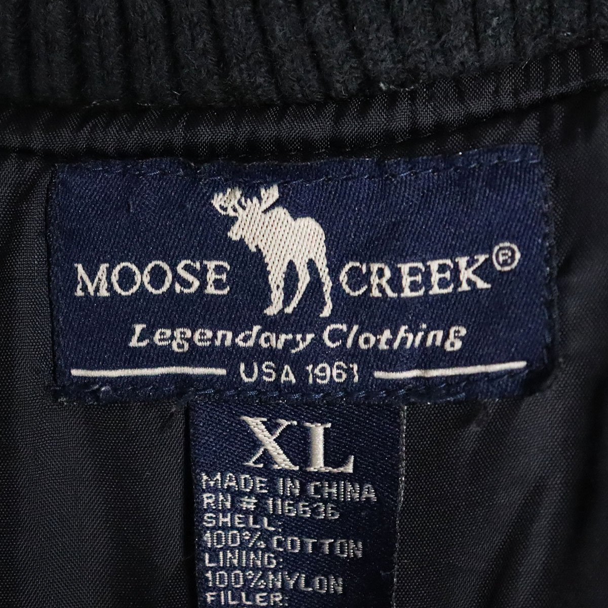 J13J/R6.8-3　アメリカ古着　MOOSE CREEK　ムース クリーク　ダック地　キルティングベスト　パディングワークベスト　中綿　メンズ　XL_画像7