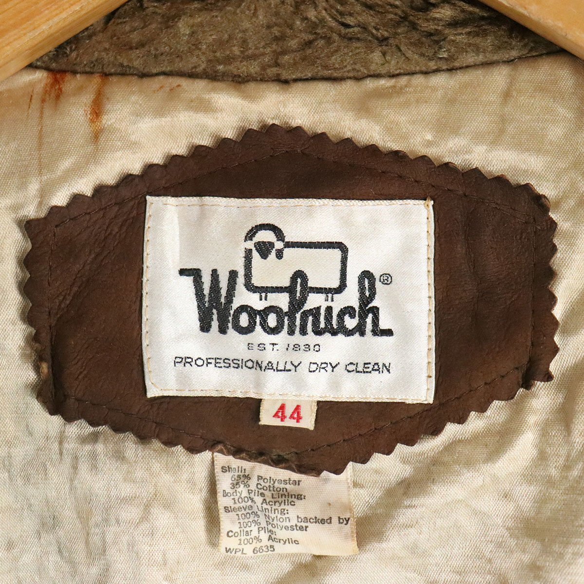 B1K/R8.2-2　60s～　WOOLRICH　ウールリッチ　ギャングコート　ランチコート　ハーフコート　アウター　アメリカ古着　メンズ　44_画像6