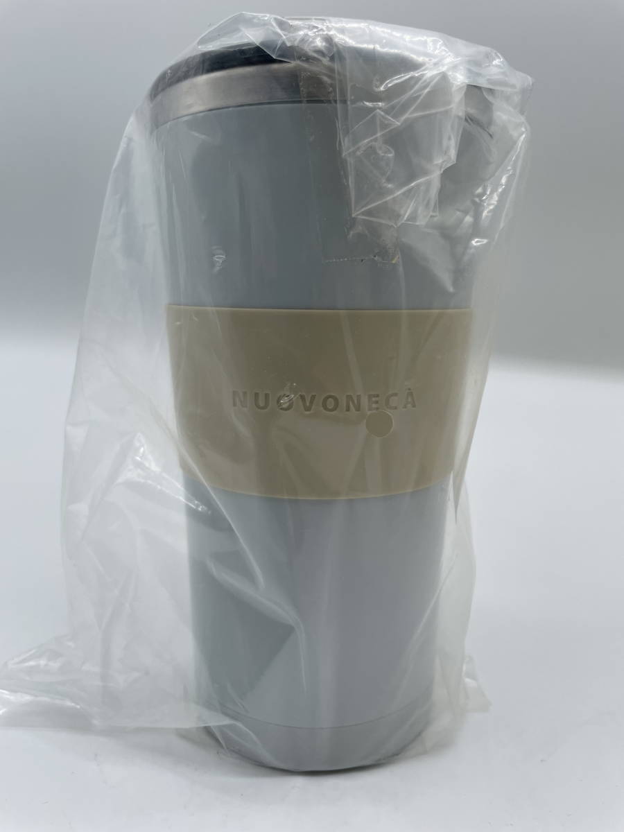 □M114　新品未使用★NUOVONECA ヌーバネッサ タンブラー① 3つセット 370ml ステンレス 中空2重構造 フタ付 グレー ブルー レモンイエロー_画像2