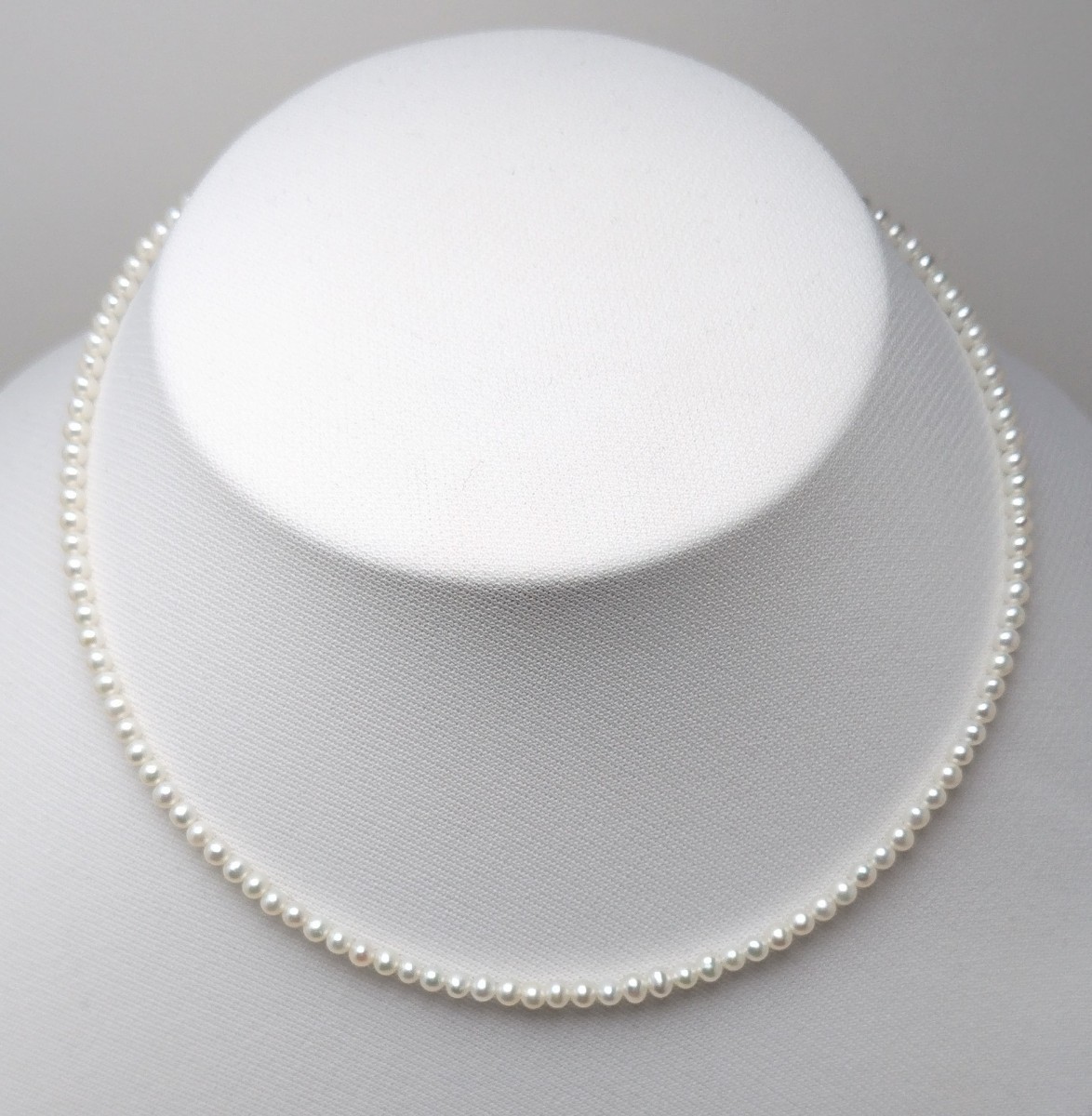 真珠専科 色テリ巻き 花珠級 3㎜ ベビー 淡水真珠 ネックレスの画像2