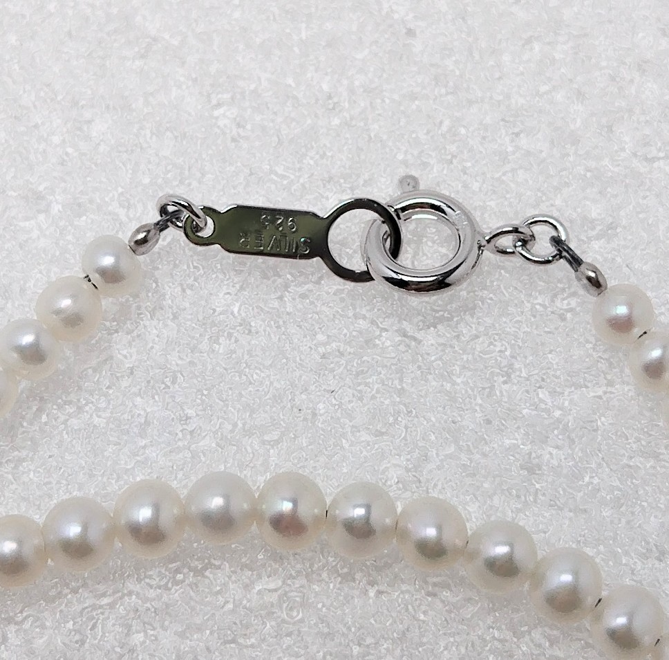 真珠専科 色テリ巻き 花珠級 3㎜ ベビー 淡水真珠 ネックレスの画像5