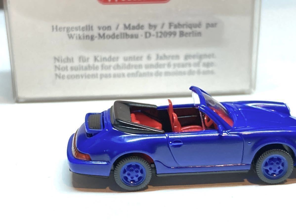 Wiking Porsche 911 (964) Carrera 2 Cabriolet ポルシェ カレラ カブリオレ ブルー 1/87_画像3